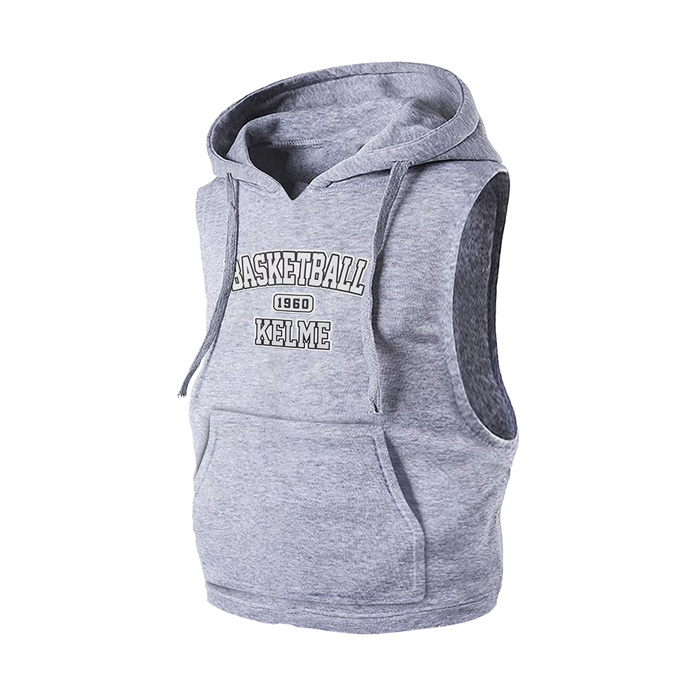 TRAINING VEST WITH HOOD  (ADULTS) LIGHT GRAY L